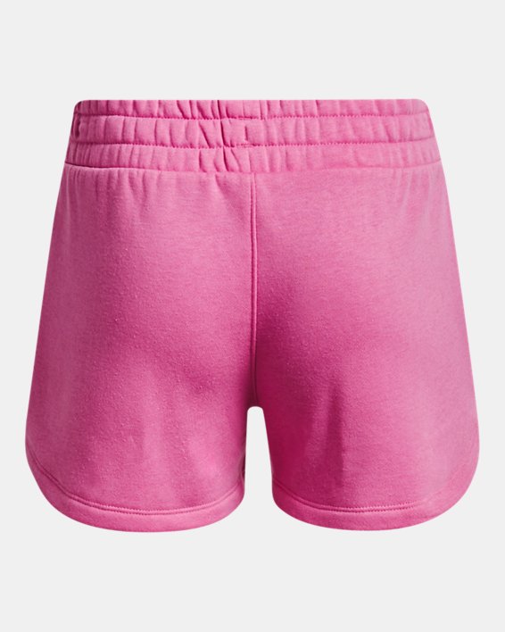 Girls' UA Rival Fleece Shorts in Pink image number 1